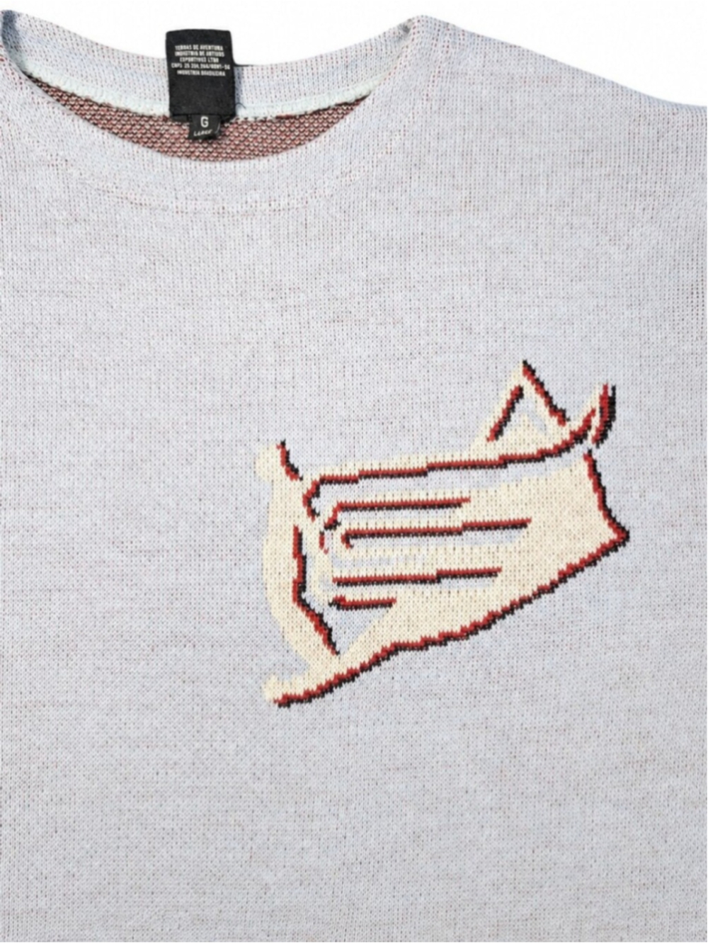 Osklen Brazil Abstract Graphic Intarsia Tricot Sweater Men’s G Large